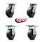 Service Caster 6 Inch Polyolefin Caster Set with Ball Bearings 2 Swivel 2 Rigid SCC-35S620-POB-2-R-2 - alternate 3